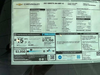 2027 Chevrolet Corvette Z06 1LZ