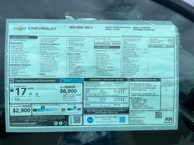 2026 Chevrolet Tahoe LT