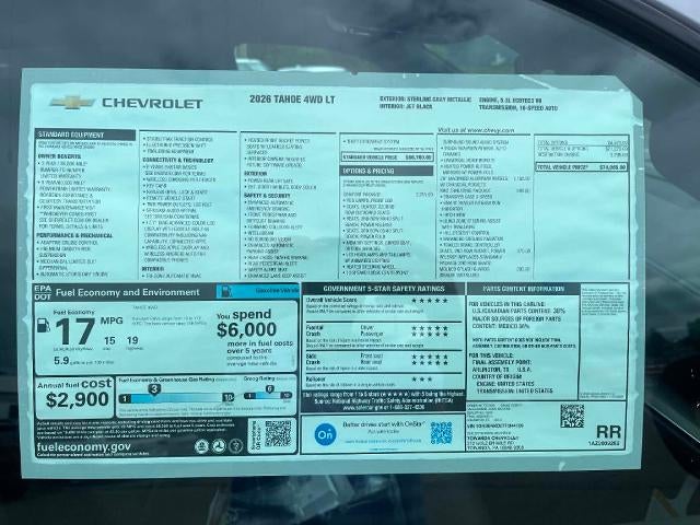 2026 Chevrolet Tahoe LT