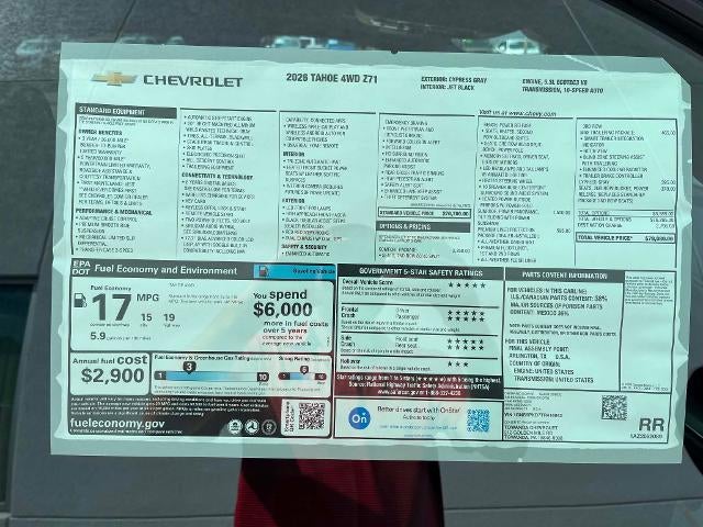 2026 Chevrolet Tahoe Z71